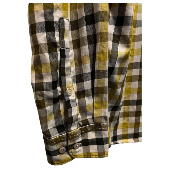 The North Face Blue Brown Mustard Cream Plaid Cotton Button Down Shirt Large - Picture 5 of 11